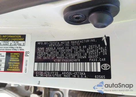 2012 Toyota Camry Se Limited Edition из США, поврежденный, VIN 4T1BF1FK0CU624878